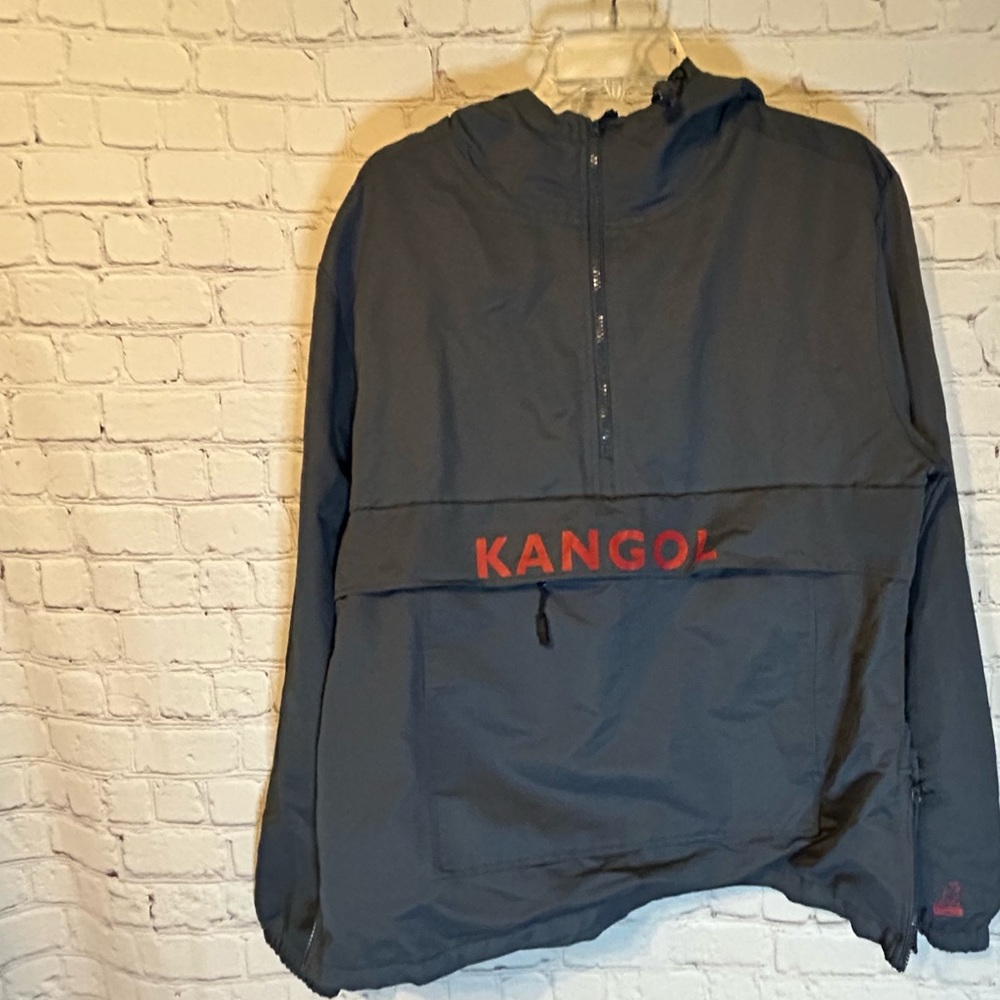 Kangol gray windbreaker, L